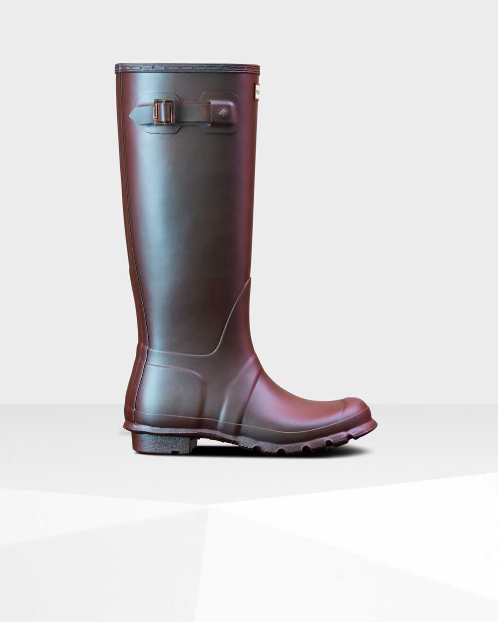 Womens Hunter Original Nebula Tall Rain Boots Blue | WJGBDZ-197